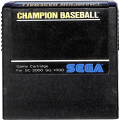 セガ SG-1000・SC-3000/ゲームソフト/SG-1000 チャンピオンベースボール CHAMPION BASEBALL 初期版 ( 黒カートリッジのみ )