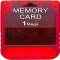Sony PS1 プレステ1/本体・周辺機器/PS1 専用メモリーカード 1Mega レッド