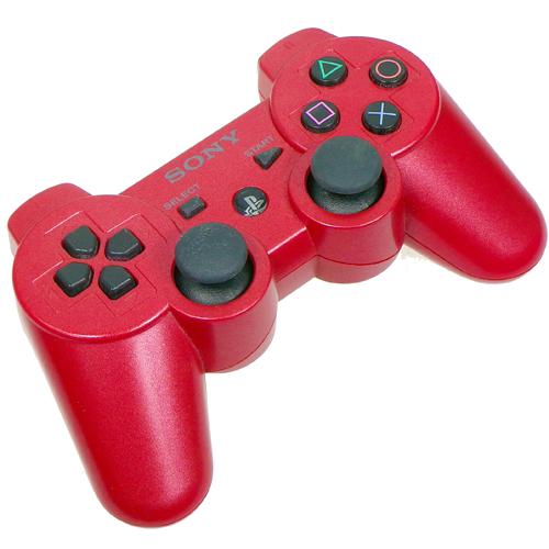 PS3 ソニー純正 デュアルショック3 ワイヤレス アナログ 専用コントローラー レッド Wireless Dual Shock 3 RED ( コントローラーのみ )