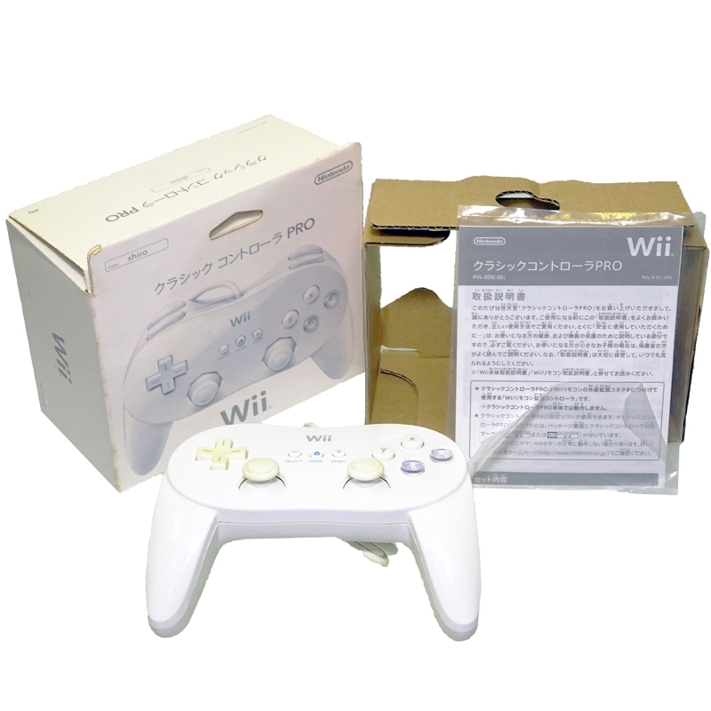 Wii クラシックコントローラー PRO 白 ホワイト ( 箱付 )