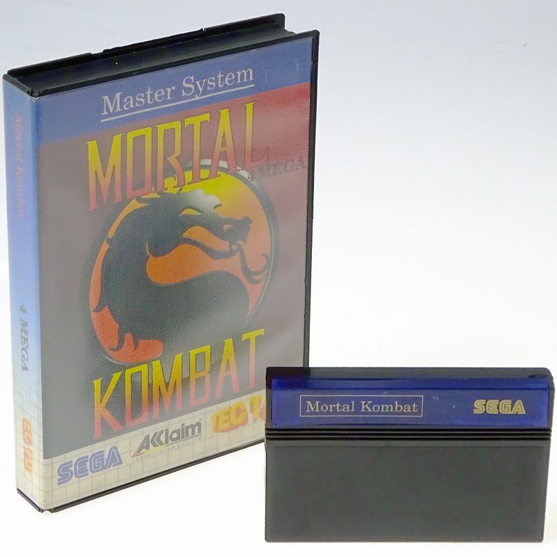 海外マスターシステム Mortal Kombat TEC TOY モータルコンバット テックトイ 青箱版 傷有 ( 箱有・説なし・起動問題あり ) 