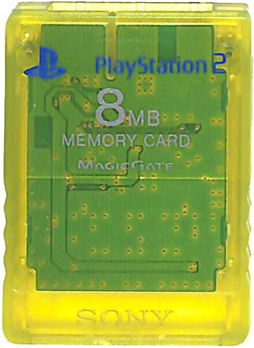 PS2 専用メモリーカード レモン・イエロー ( カードのみ )
