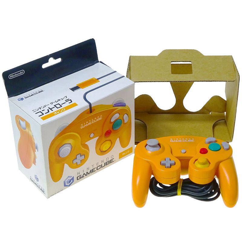 N64 ニンテンドーゲームキューブ専用コントローラ オレンジ ( 箱付 )