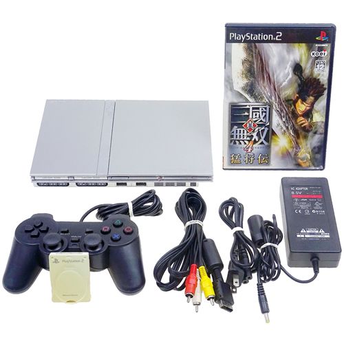 PS2 本体 サテン・シルバー SCPH-75000SSS ( 箱なし・説付・付属品付 )
