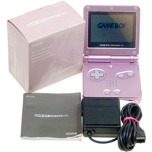 【即納高品質】GBA■ゲームボーイアドバンス　ミルキーピンク　ACアダプタセット　バッテリーパックチャージセット　未開封　3点セット 本体